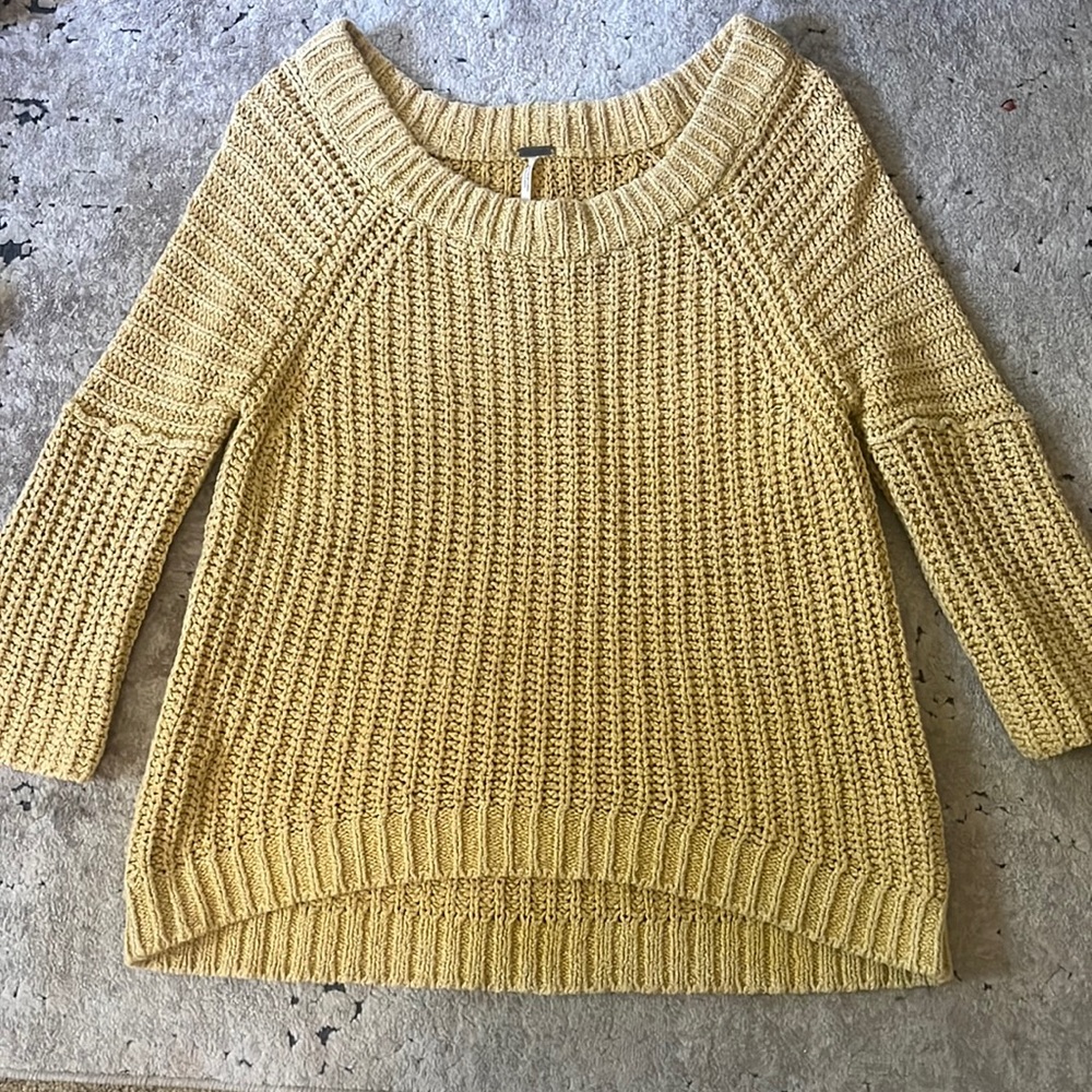 Free People Yellow Sweater